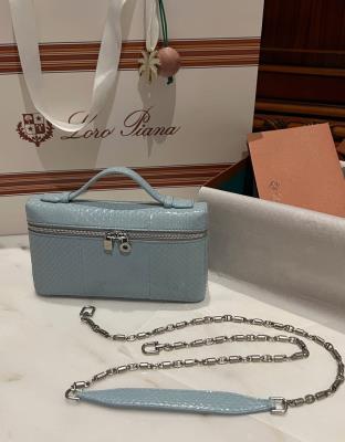 wholesale quality loro piana l19 python skin ice blue